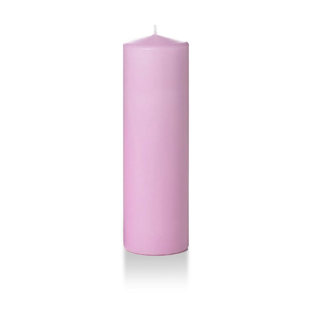 yummi 3 x 10 Violet Round Pillar Candles - 3 per Pack