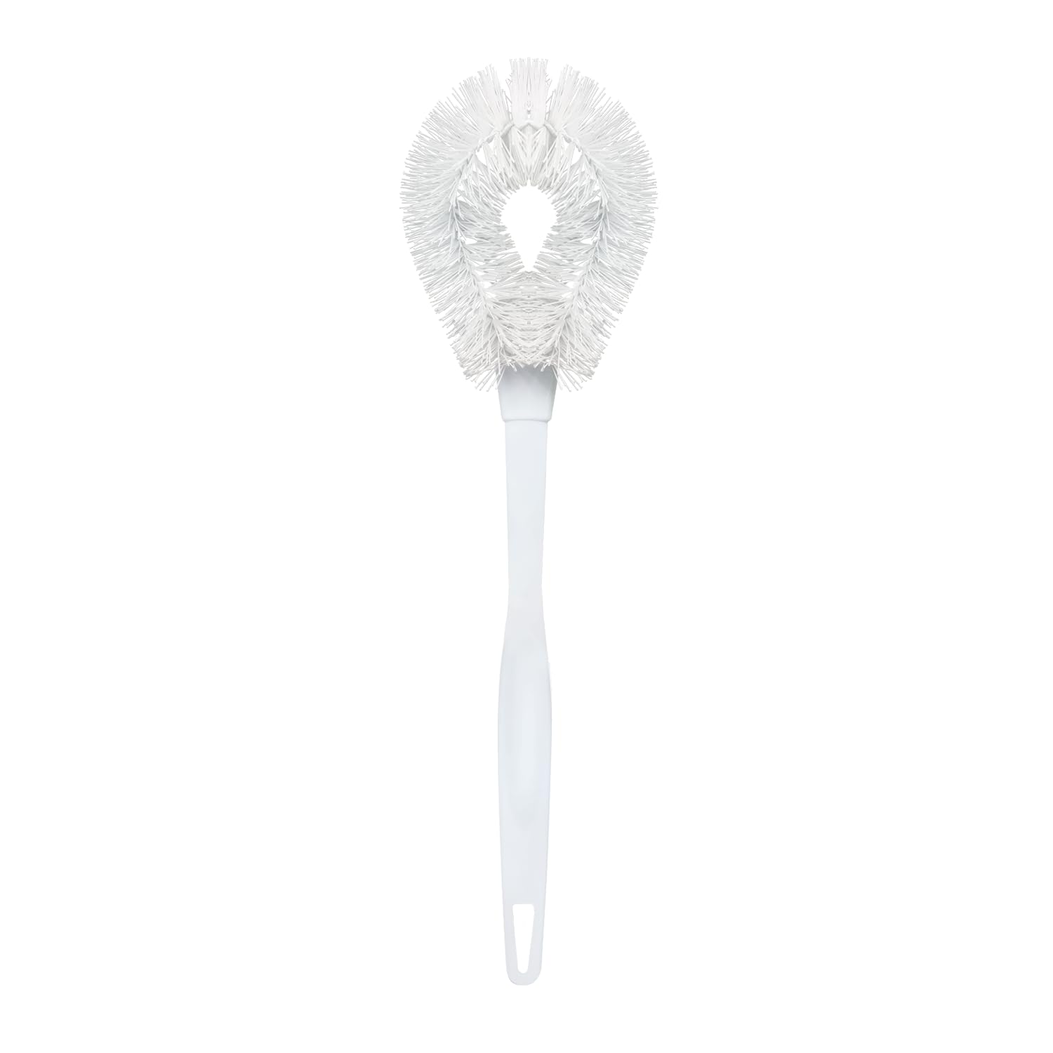 LOLA Toilet Bowl Brush w/Curved Head, Coated Wire, Durable Poly Bristles, Reaches Under Toilet Bowl Rim, 1 Pack