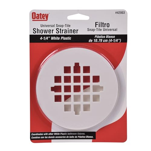 Oatey 4-1/4 In. Carded White Plastic Snap-Tite Strainer