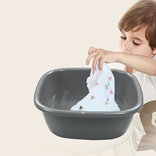 Begale 10 Quart Wash Basin, Set Of 4 (Gray)