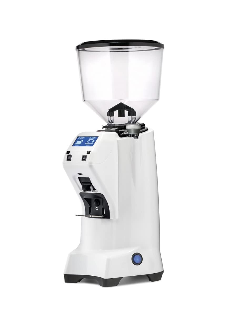 Eureka Zenith Neo 65 E Hi-Speed Espresso Grinder, 65mm Flat Burrs, Stepless, LCD Display (White)