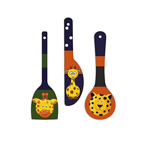 Artvibes Cute Animals Wooden Wall Hanger for Home | Office | Living Room | Gift | Modern Decoration Items | Kitchen Wall Decor |