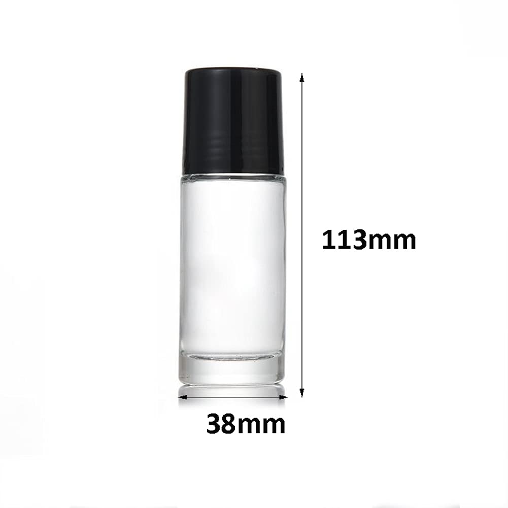 Wresty 4 Pack Of 1.7Oz/50Ml Glass Roll On Bottles Deodorant Roller Bottles Travel Deodorant Containers Diy Rollerball Bottles Fo