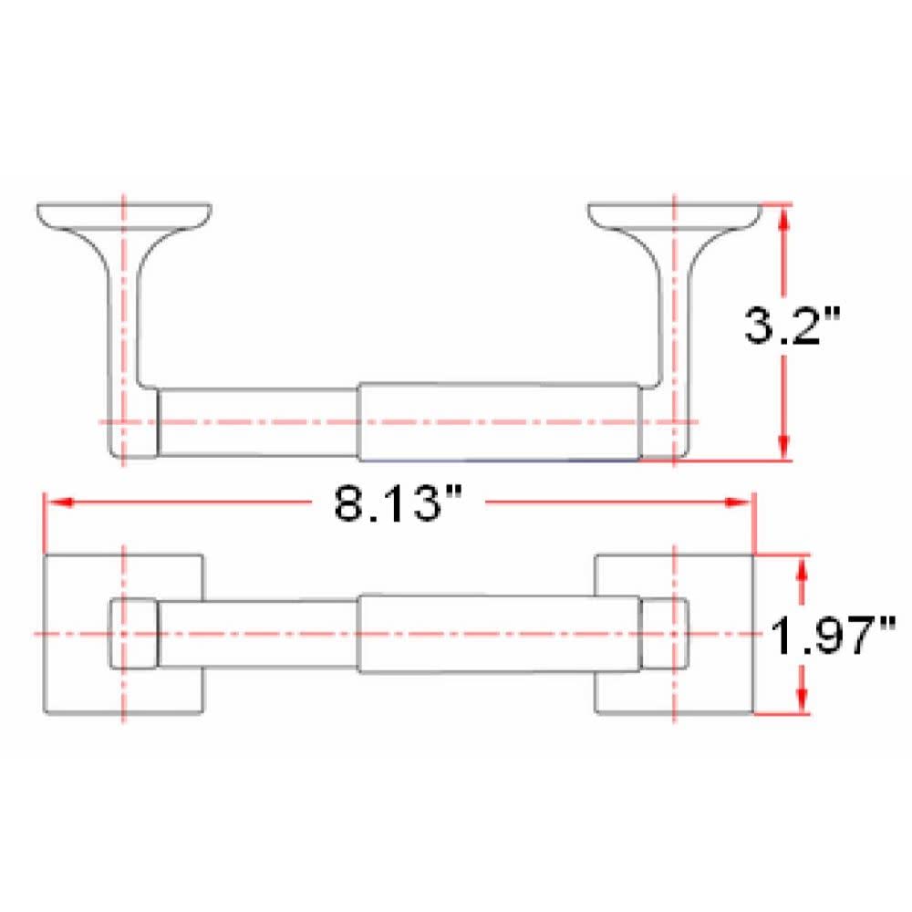 Design House 533042 Millbridge Classic Wall-Mounted Toilet Paper Holder For Bathroom Polished Chrome