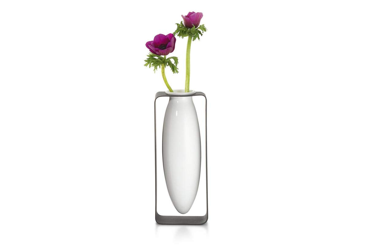 Philippi Float Vase Tall Ceramics Steel Powder Coated White