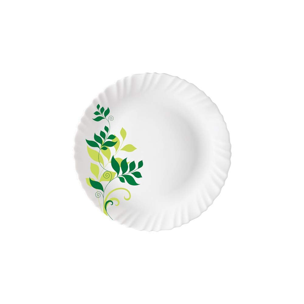 Larah By Borosil Fern Opalware Dinner Set (White) 33Pieces