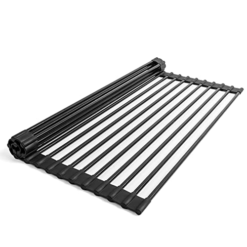Minismus Over The Sink Dish Drying Rack - Sink Drying Rack - Sink Rack - Heat Resistant And Dishwasher Safe - Covered In Silicon