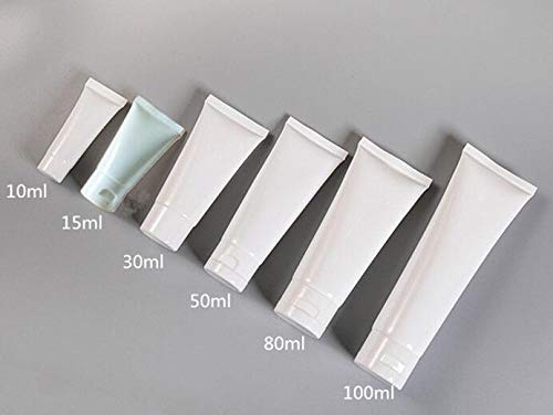 20Pcs 80Ml/2.7Oz Plastic White Empty Refill Cosmetic Packing Bottle Jars With Flip Cover Makeup Water Cleanser Shower Gel Emulsi