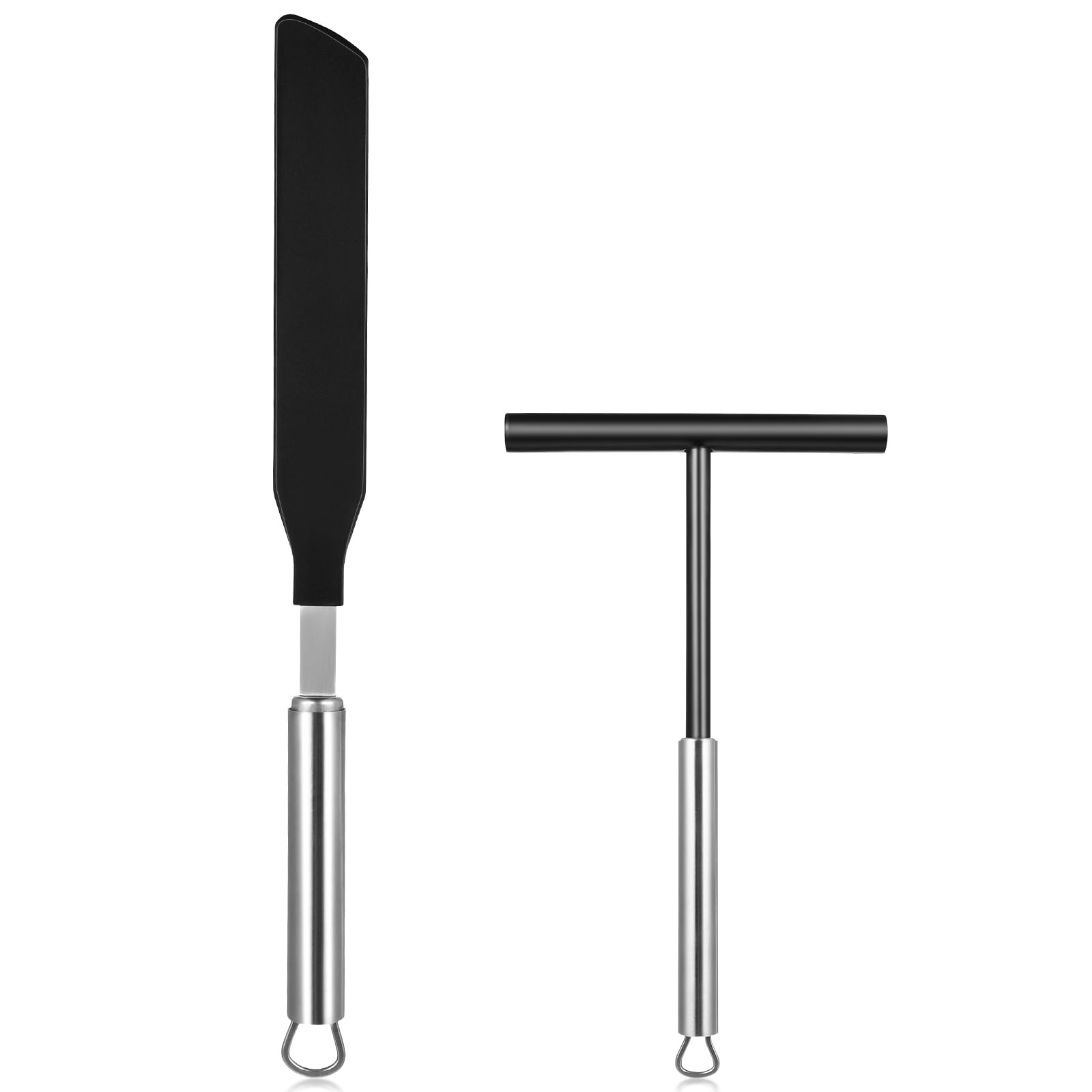 Doitool Crepe Spreader And Spatula Set - Stainless Steel Crepe Spreader Tool - Crepe Spatula Crepe Maker Accessories For Crepe P