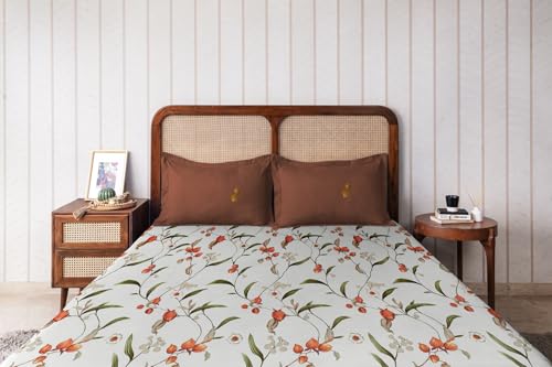 The Happy Pod Double Bedsheet Set | AllSeason Double Bedsheet (160 Tc)  2.28 M X 2.48 M | 2 Pillow Covers  46 Cm X 69 Cm  So