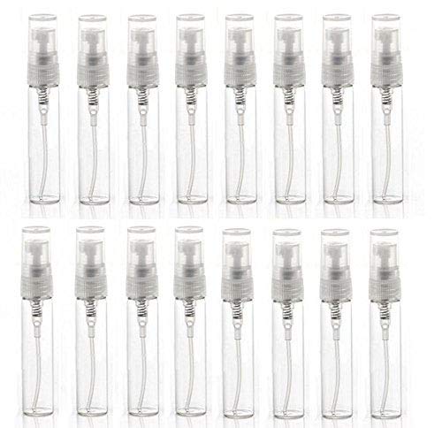 Elfenstal- 25Pcs Clear 5Ml 1/6Oz Glass Atomizer Bottle Spray Refillable Perfume Empty Bottle Glass Clean Cloth For Travel Party