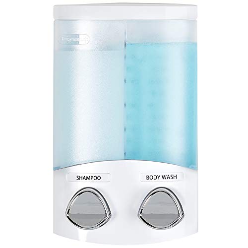 Better Living Products, White 76254-1 Euro Series 2-Chamber Soap And Shower Dispenser