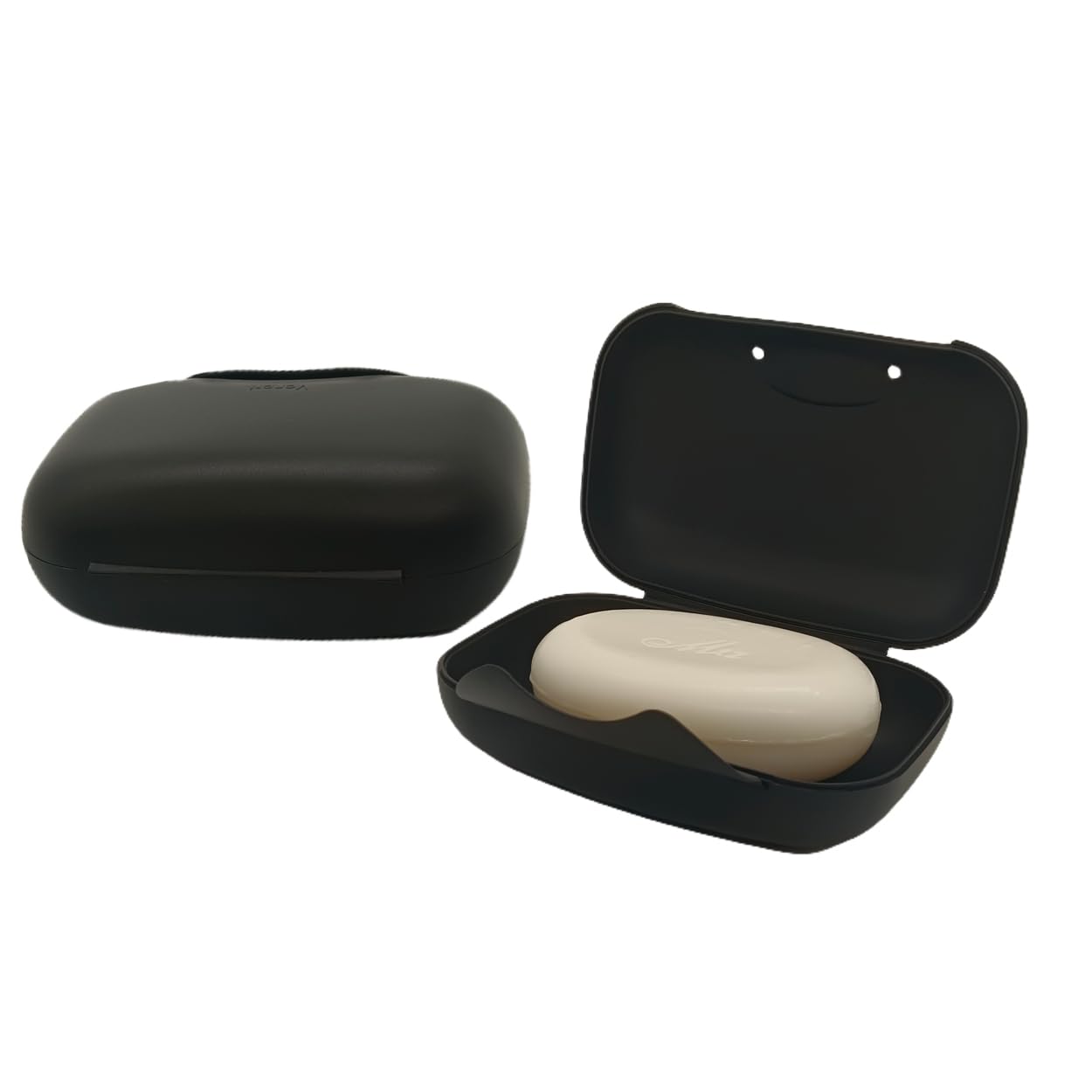 Travel Soap Holder Bar Soap Dish Shower Soap Saver Case Container Box For Bathroom Camping Gym Vonpri (Black Without Bag)