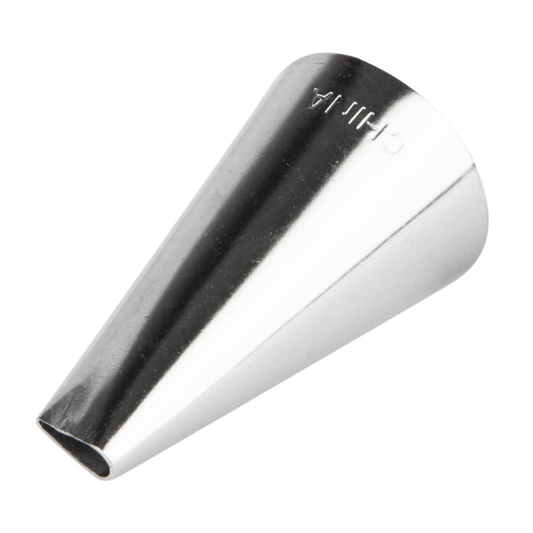 Restaurantware Pastry Tek Petal Tip 1 Reusable Decorating Cake Tip - #102 Dent-Resistant Stainless Steel Rose Frosting Tip Dishw