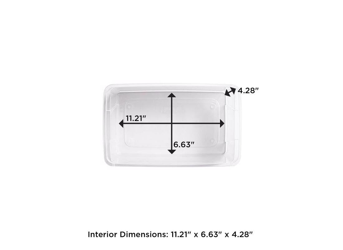 TOTE CLR/BLU LID 6QT