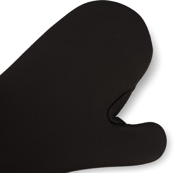 San Jamar Ucmx15Bk Textured Neoprene Oven Mitt With Webguard, 15'' Length, Black