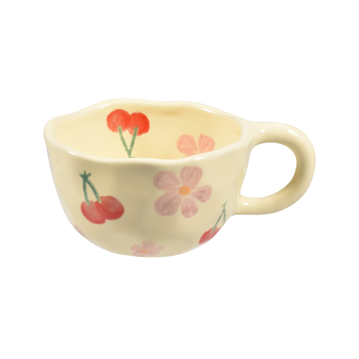 Koythin Ceramic Coffee Mug, Creative Flower Cup For Office And Home, Dishwasher And Microwave Safe, 8.5 Oz/250 Ml For Latte Tea