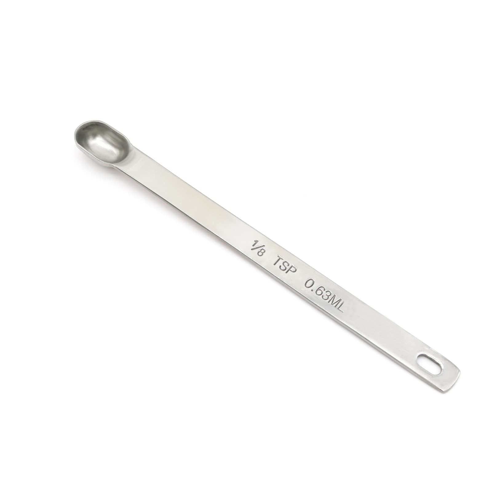 BERYLER 1PCS 1/8tsp (0.63ml) Single Measuring Spoon, Stainless Steel Long Handle Individual Teaspoons Only