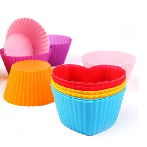 Silicone Baking Cups Muffin Cupcakes Liners Molds Sets In Storage Container Silicone Lunch Box Dividers Bento Box Accessories -3