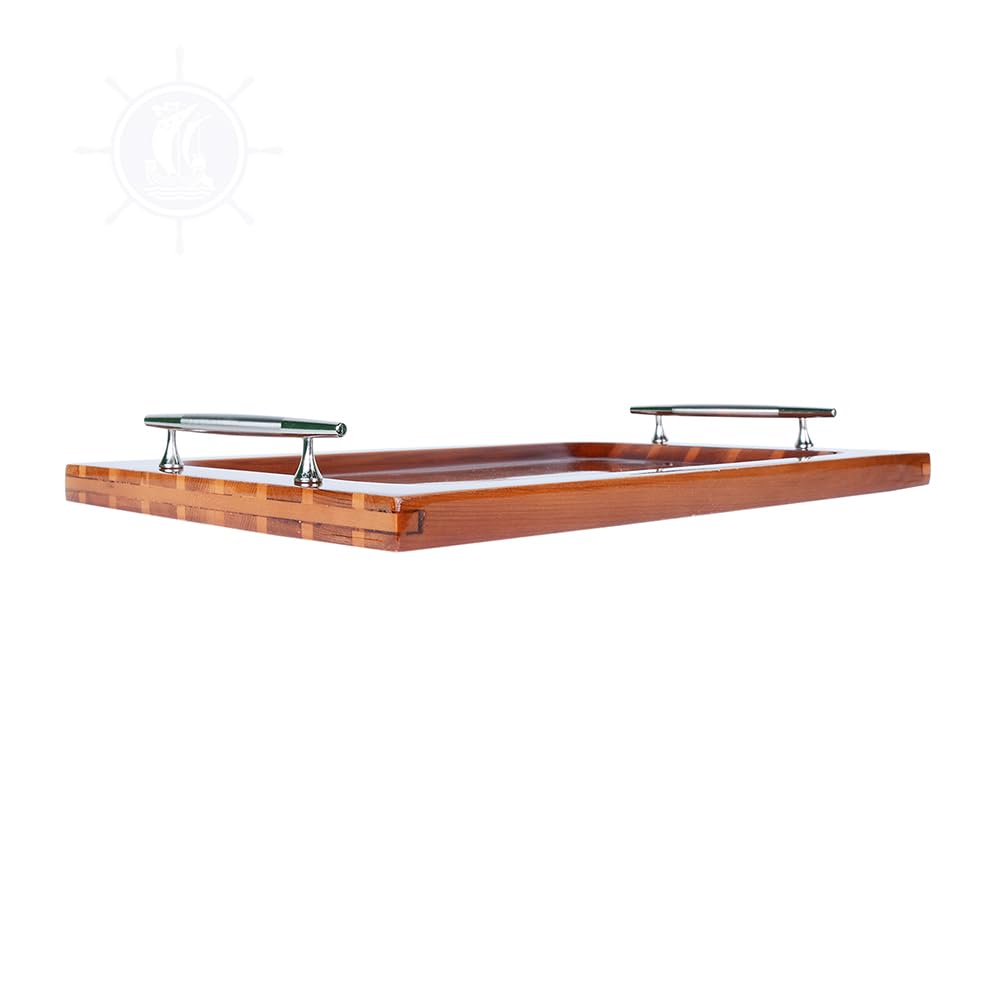 Chris Craft Nautical-Inspired Rectangular Cedar Serving Tray
