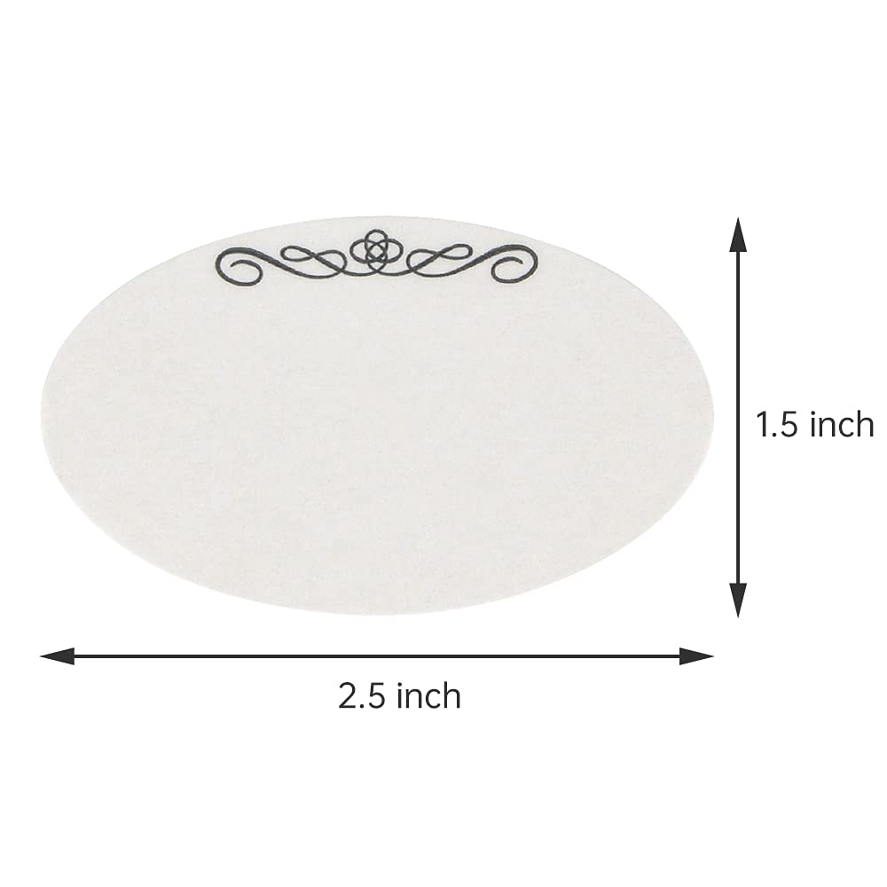 L Liked White Dissolvable Label, Disposable Canning Labels, 1 12 X 2 12 (Roll Of 120) (1 Rolls)