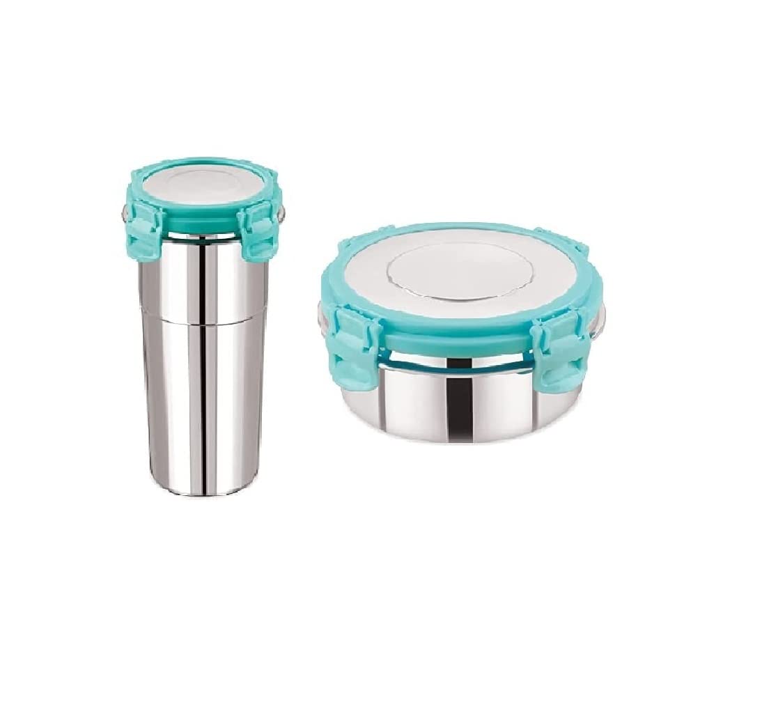 Foliam Leak Proof Click And Seal Lock Stainless Steel Storage/Air Tight Tiffin Container/Lunch Container With Lid (Fusion 400+35