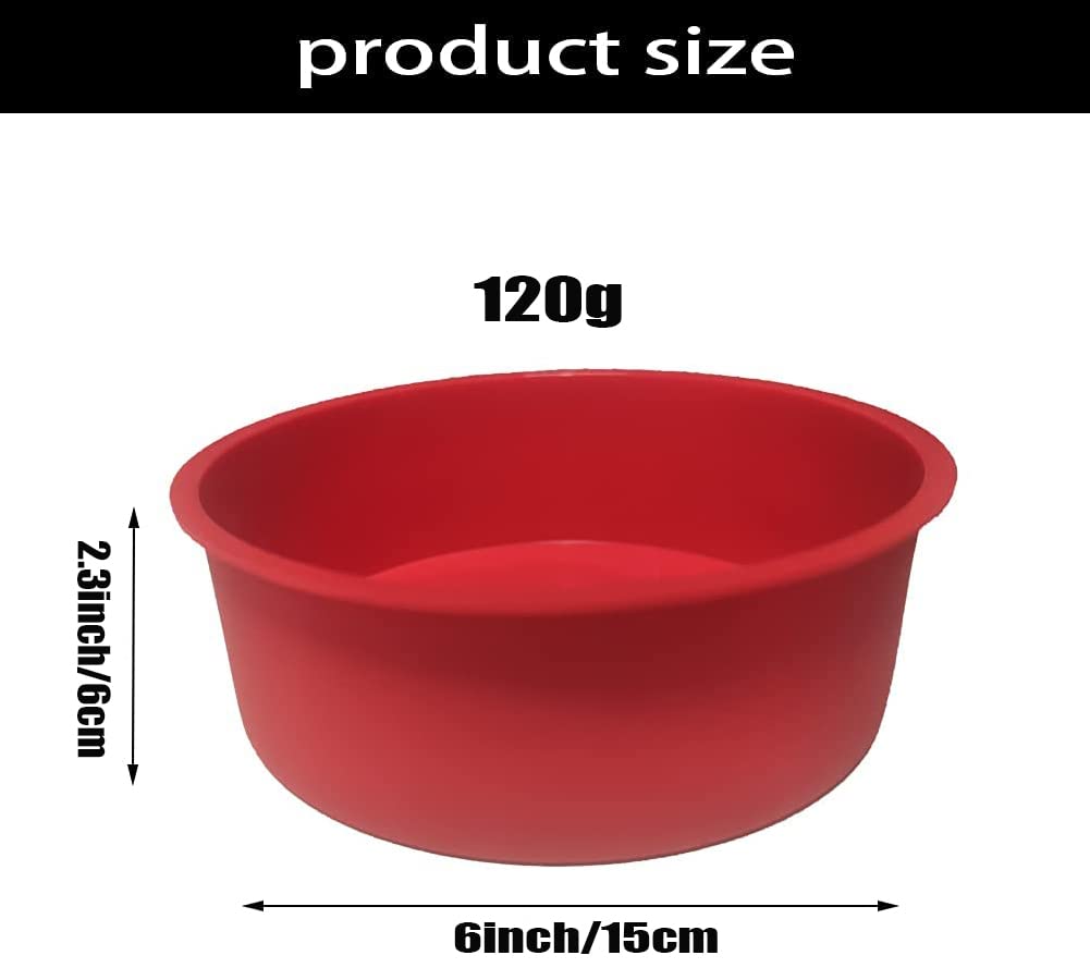 2Pcs 6 Inch Silicone Cake Pan For Baking, Round Cake Molds Silicone Baking Pan Non-Stick Quick Release Suitable For Cheesecake C