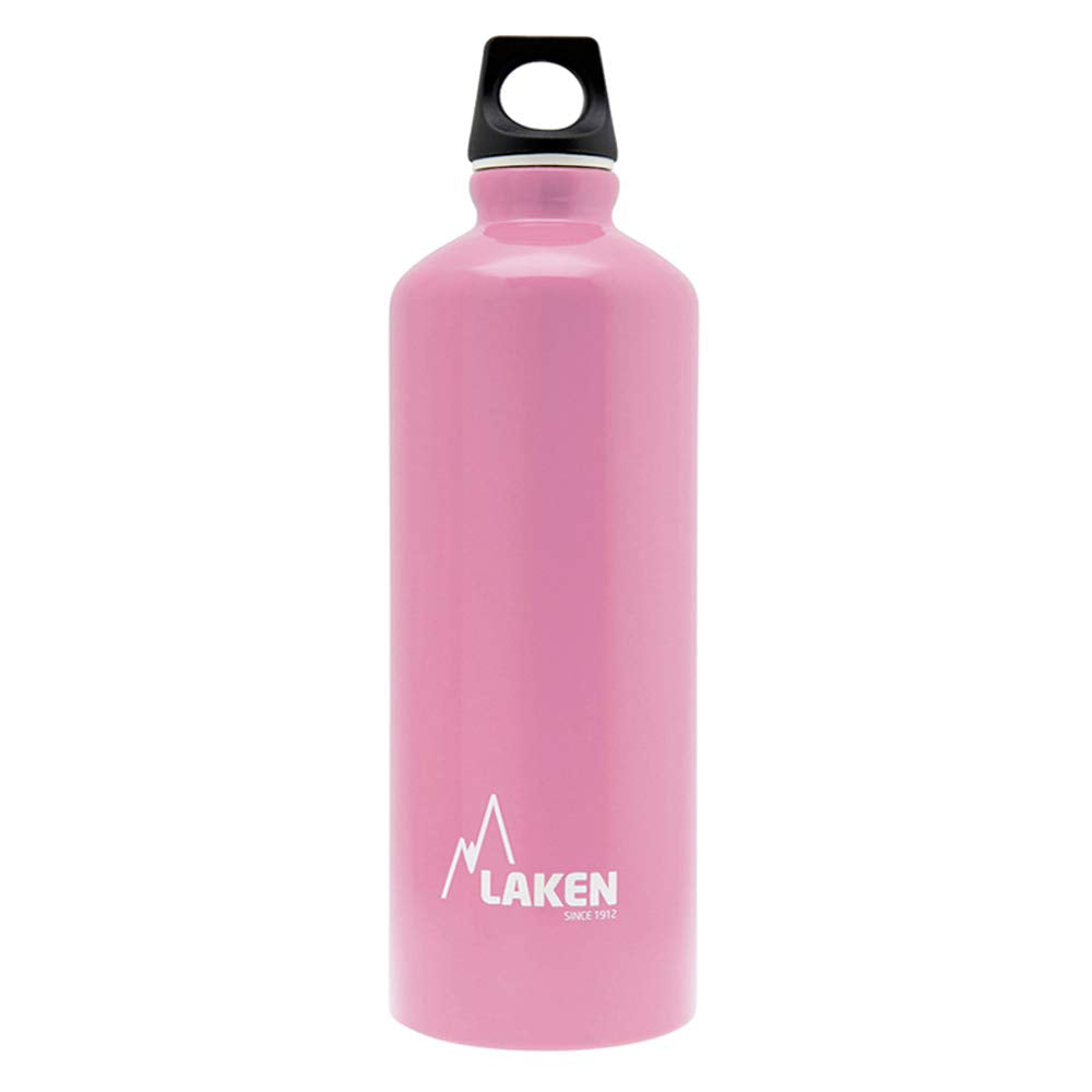 Laken Futura Aluminum Water Bottle - Narrow Mouth, Screw Cap with Loop - Leak-Proof, BPA Free, Made in Spain - 25oz, Pink