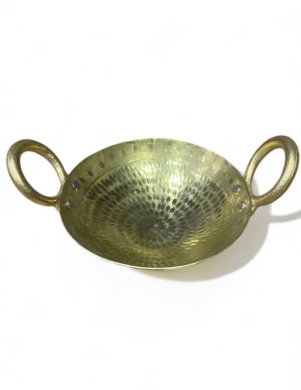 Pure Brass Mini Hammered Kadai Handmade Kadai For Saute For Making Vegetable 1 Litre Pital Kadaiimini Handmade Hammered 1 Litre 
