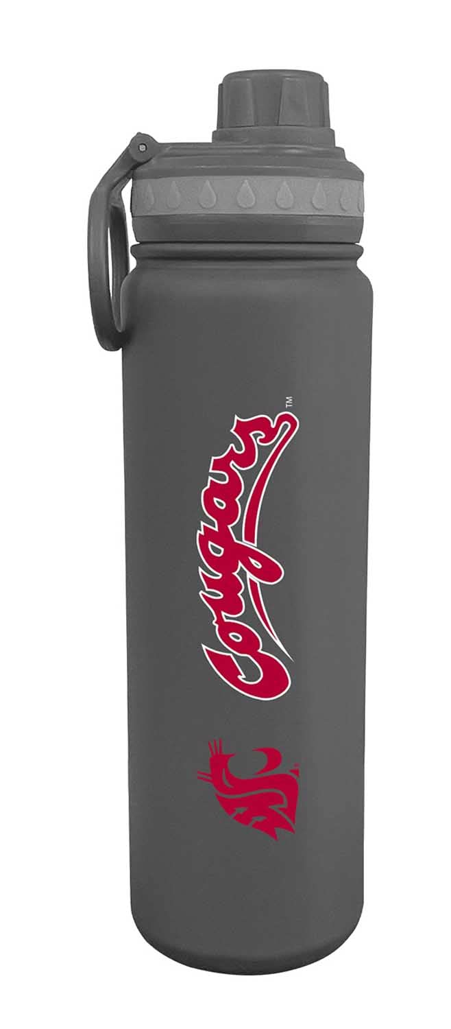 Campus Colors Ncaa Stainless Steel Water Bottle - Twist On Cap - 24 Oz - Carry Clip - Keeps Your Drinks Hot Or Cold For Hours (W