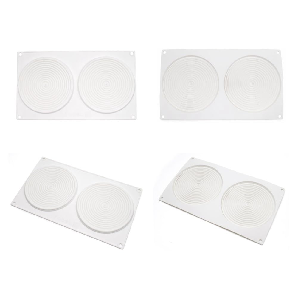 Round Spiral Shaped Cake Silicone Baking Mold Diy Spiral Silicone Candy Mould (Round Spiral B_11.88 X6.84X 0.36 Inch)