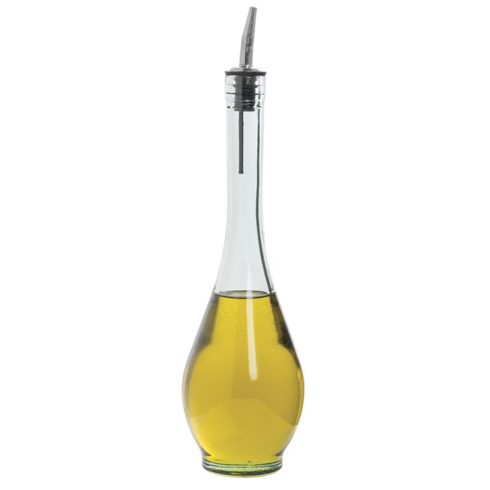 Tablecraft H931 Siena 16 Oz. Green Tint Glass Oil Bottle