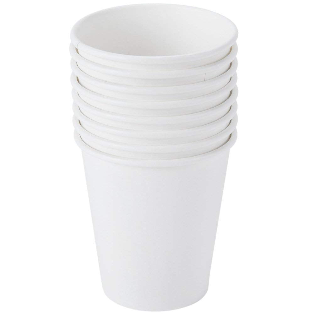 1InTheHome 8 oz Coffee Cups With Lids Disposable Paper Coffee Hot Cups (50 Cup & 50 Lids)