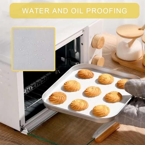 Anchara Butter Paper Sheet Baking & Cooking Paper Baking, Cooking, Wrapping Paper Sheet, Off White (Size 9.5 X 9.5 Inch) (Pack O