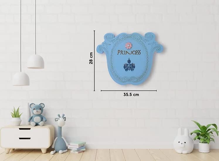 Chalk My Theme Royal Princess Room Wooden Wall Signage 14 X 11 Inches Wooden Wall Hangings Decor, Decorative Items For Girls, Bo