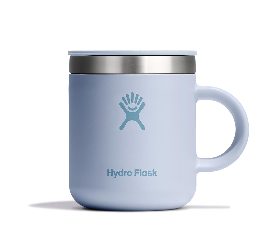 Hydro Flask Coffee Mug - Insulated Stainless Steel, Non Spill, Leak Resistant Travel Mug 6 Oz Surf Blue