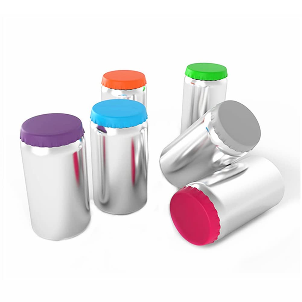 Silicone Can Lids, Soda 6 Pack No Spill Soda Beverage Can Lid Cover Or Protector, No Spill Silicone Can Stopper Covers Fits For