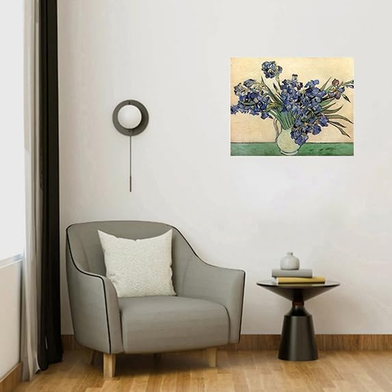 Vincent Van Gogh Iris Martin Johnson Floral Wall Decor Flower In Vase Picture Art Print Poster (16X20)