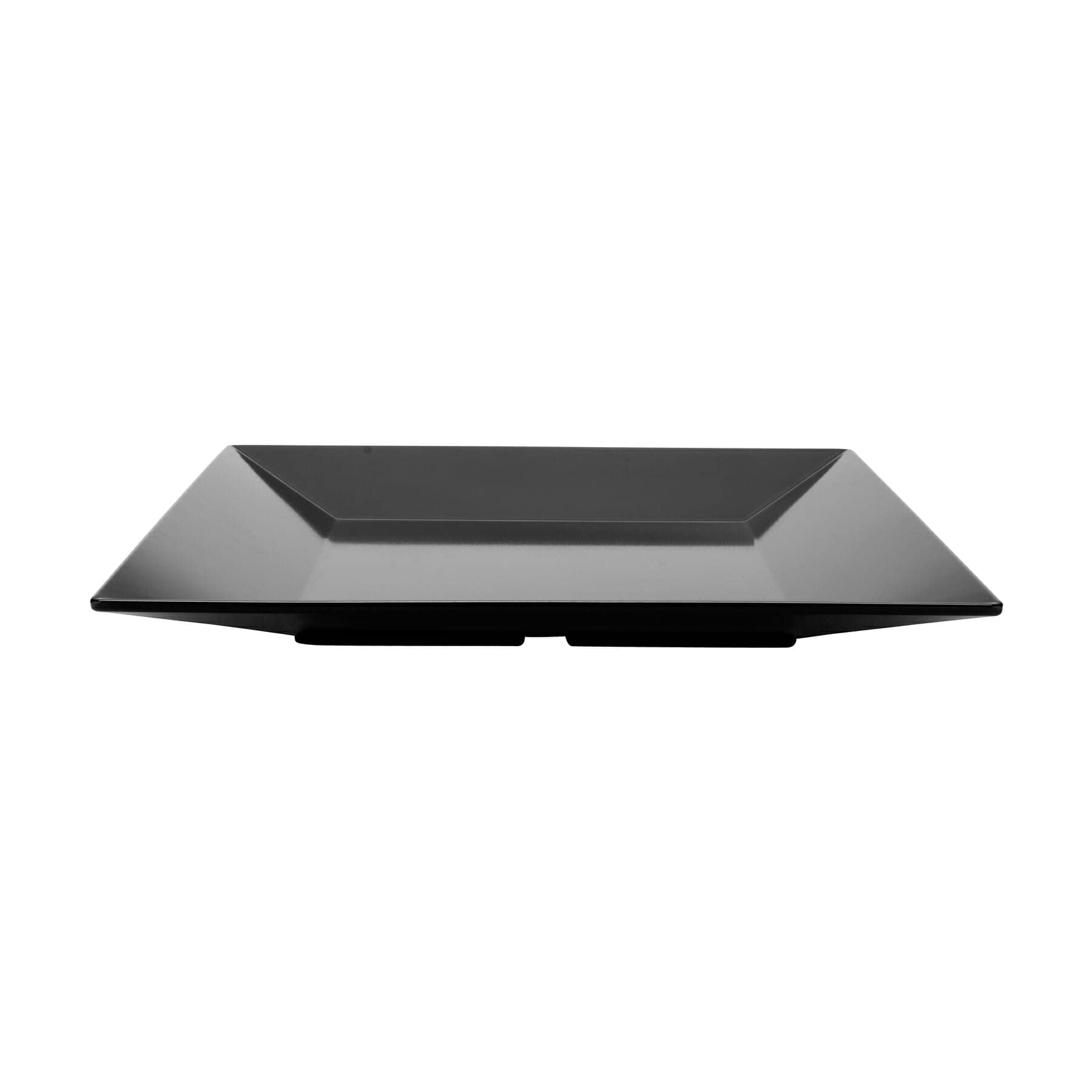 G.E.T. Ml-91-Bk Melamine Break-Resistant Square Dinner Plate, 14'', Black
