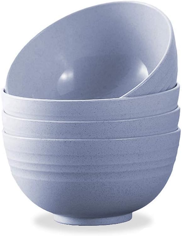 G-Karuna Cereal Bowl With Lids, Serving Bowl Set, Unbreakable Microwave Safe Bowlset, Bamboo Fiber Bowls, Bpa Free Plastic Bowls