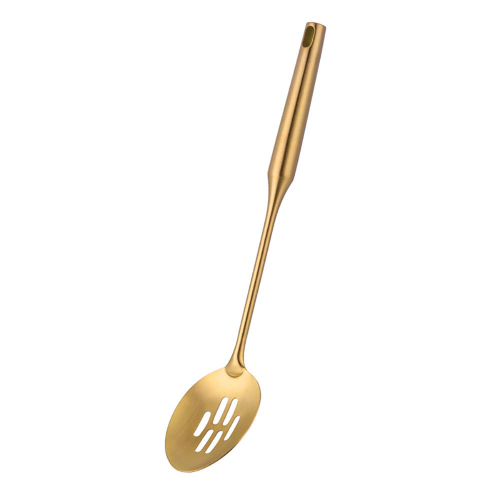 Slotted Spoon,Gold 14.69 Inch Long Handle Cooking Utensil Kitchen Tool By Buy Things!