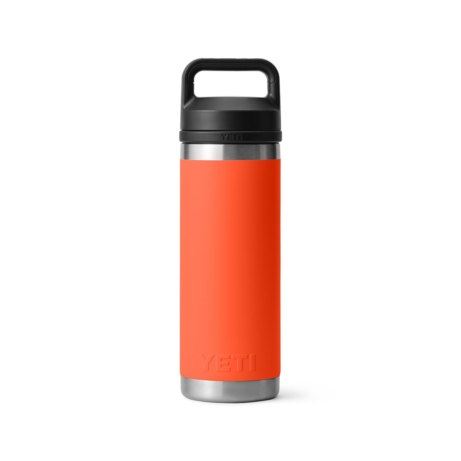 YETI Rambler 18 oz Bottle, Leakproof, Vacuum Insulated, Stainless Steel with Chug Cap, Papaya