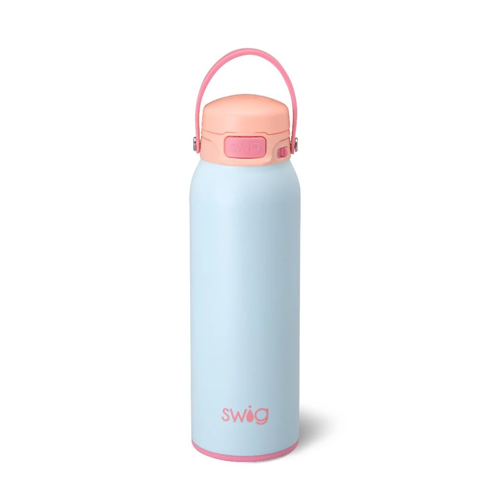 Swig Life 32oz EZ Fill Water Bottle with Straw Lid, Sea Breeze