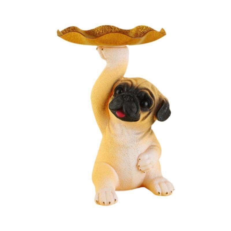 Arlicodeck Dog Holding Decoration Tray | Decoration Dog Serving Tray With Handle | Dishes Plate Holder For Kitchen, Bedroom, Off