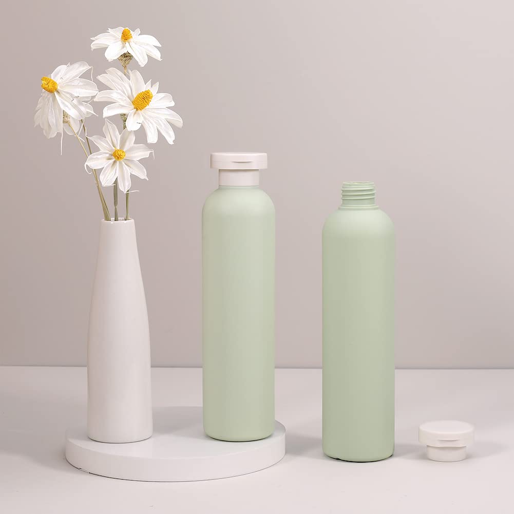 Umetass 8.8 Oz Plastic Travel Shampoo Bottles, Refillable Flip Cap Squeeze Bottles For Toiletries, Large Leakage-Proof Travel Sh