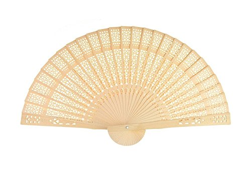 FORSUN Sandalwood Fan (Set of 50 pcs) Wedding Favors&Birthday Gifts&Christmas Gift
