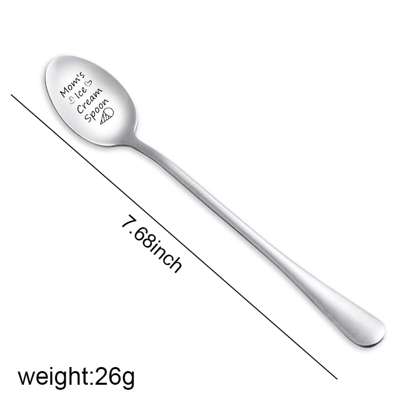 Mother Mom Gifts From Daughter Son Mom Ice Cream Spoon Gifts For Mom Mothers Day Birthday Gifts From Daughters Sons Mom Engraved