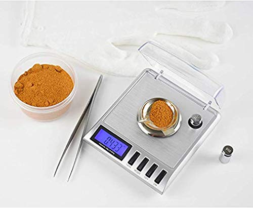 Gemini-20 Milligram Scale - 20G X 0.001G Precision Digital Scale In Silver & Black - Includes Calibration Weights, And Tweezers
