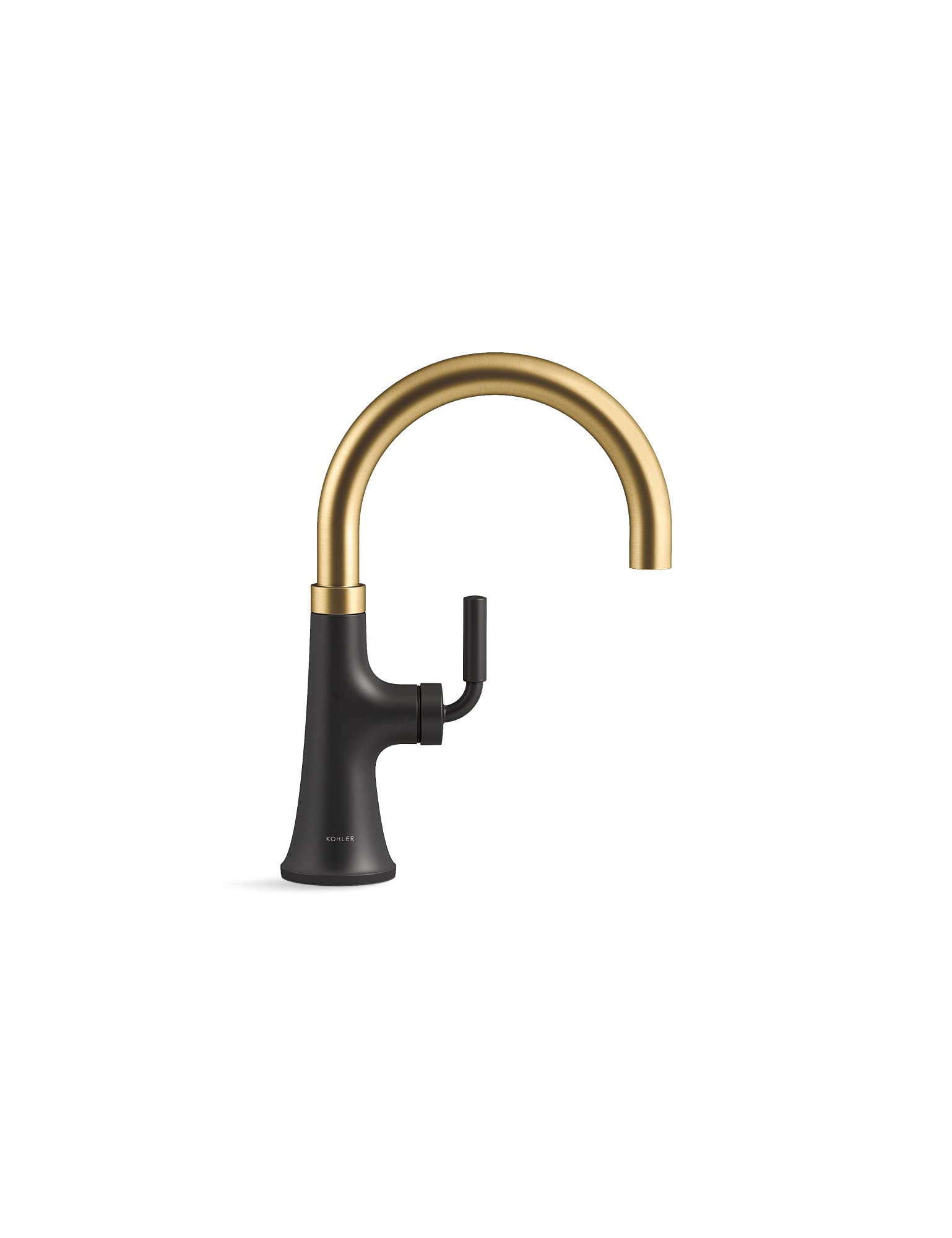 Kohler 23767-Bmb Kitchen, Tone, Swing Spout Bar Brushed Gold, 3-Spray Faucet, K-23767-Bmb, Matte Black With Moderne Brass