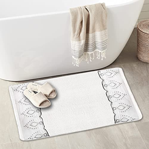 Zahari Home Monaco Modern Bathroom Rug Classic Luxury Bath Rug Contemporary Decor Beautiful Bath Shower Tub D  Cor Unique Design